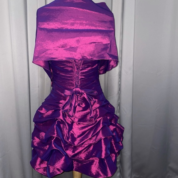 {Cinderella Divine} Corseted Magenta Formal Dress - Picture 9 of 11